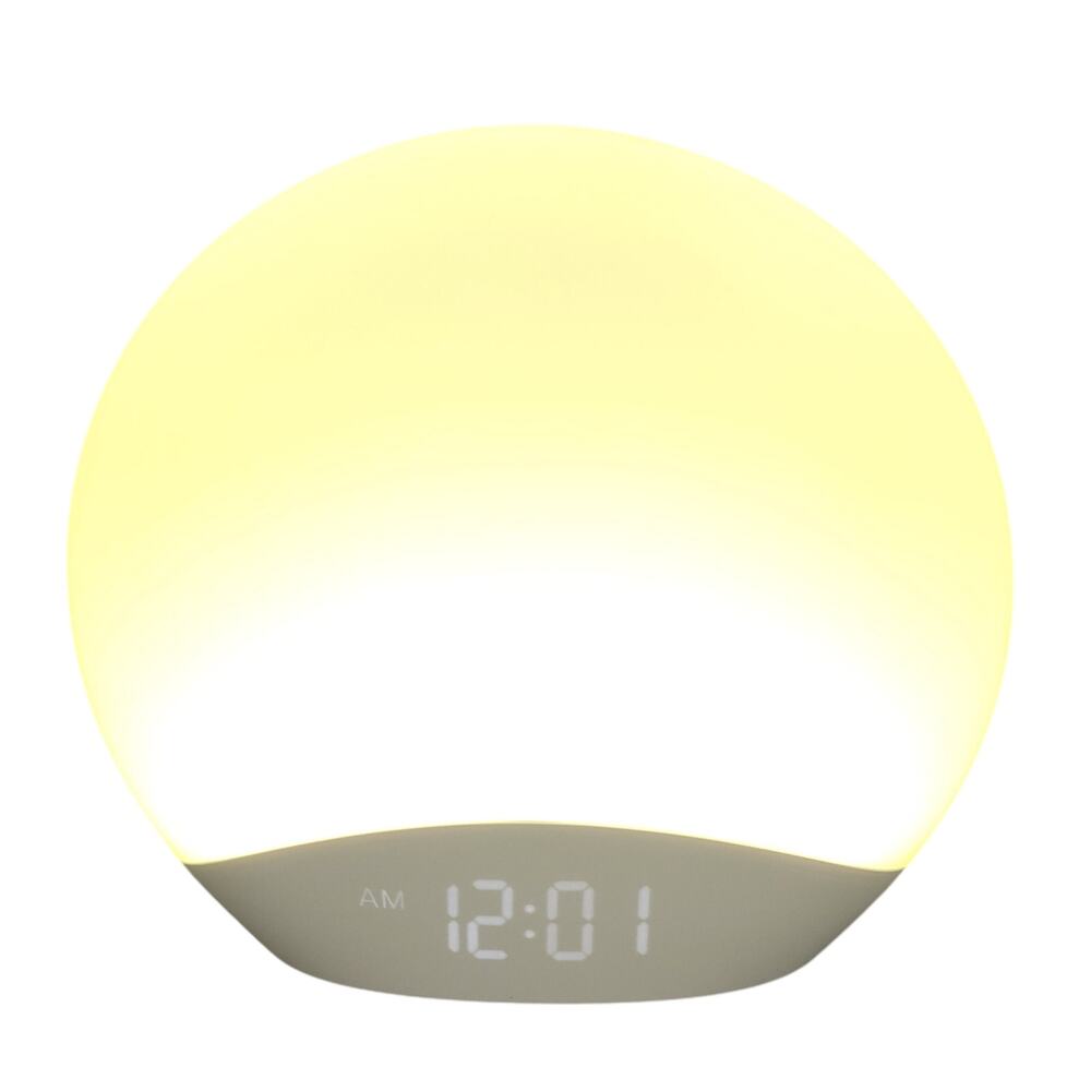 Reacher R7 Sunrise Alarm Clock Sound Machine Night Light Sleep Aid White EUC - Picture 11 of 12